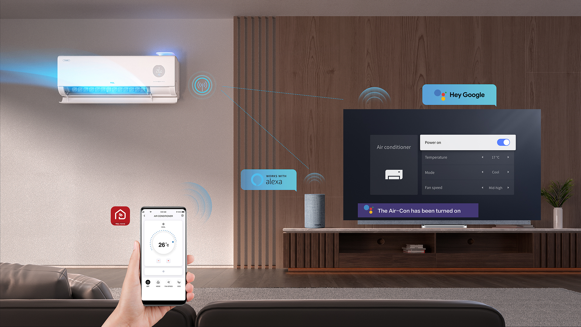 Compatible with Google Home & Alexa
