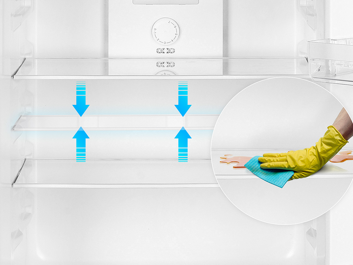 Adjustable Easy to Clean Glass Shelves