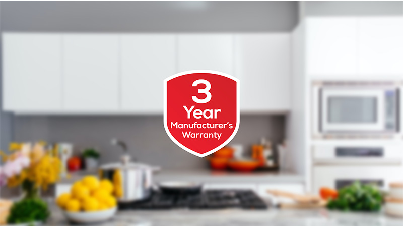 3 Year Manufacturer's Warranty
