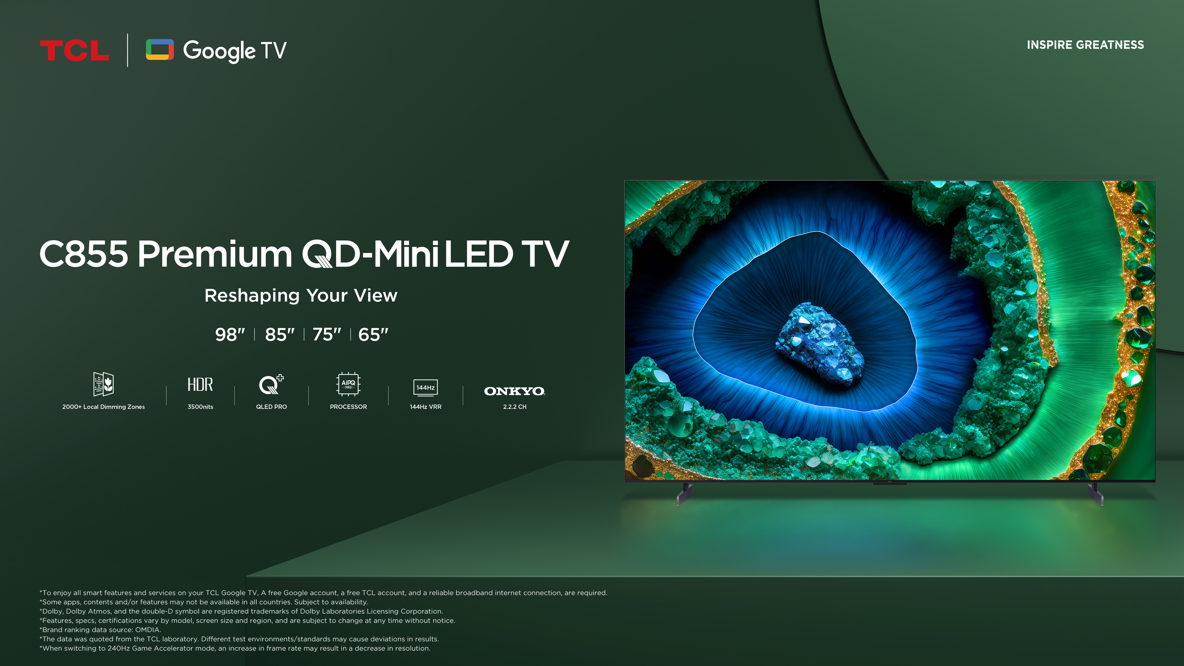 TCL C855 Premium QD-Mini LED 4K TV | TCL Australia