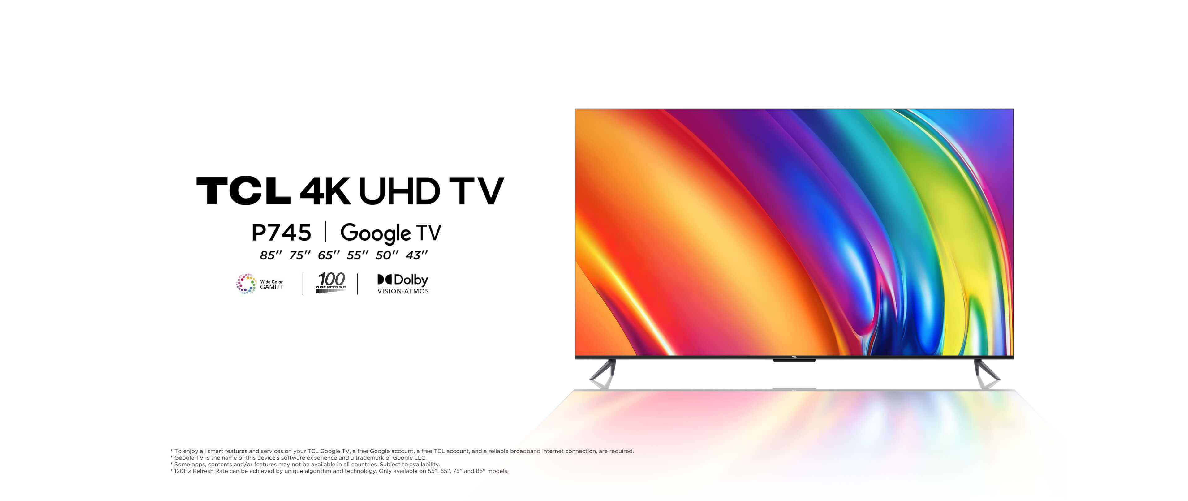 TCL TV P745- 4K UHD TV with Game Master