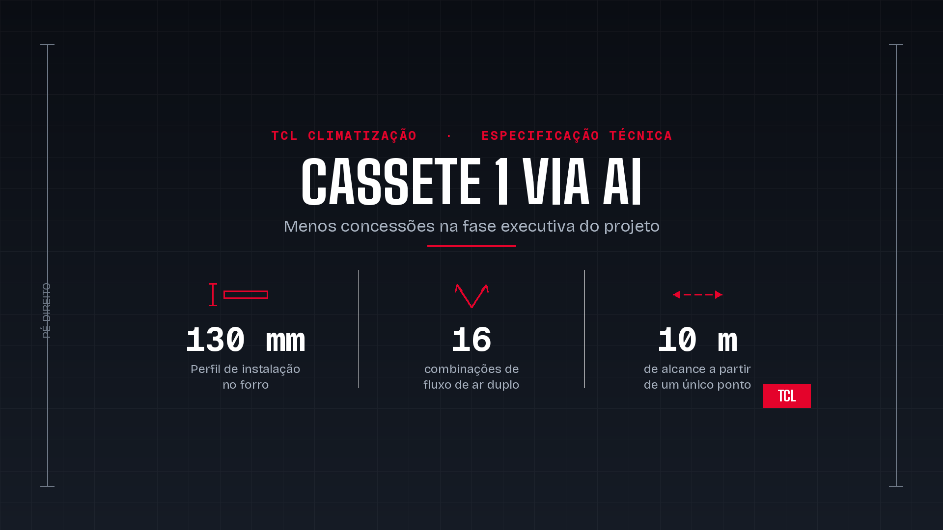 Ar-condicionado cassete para arquitetos | TCL Brasil