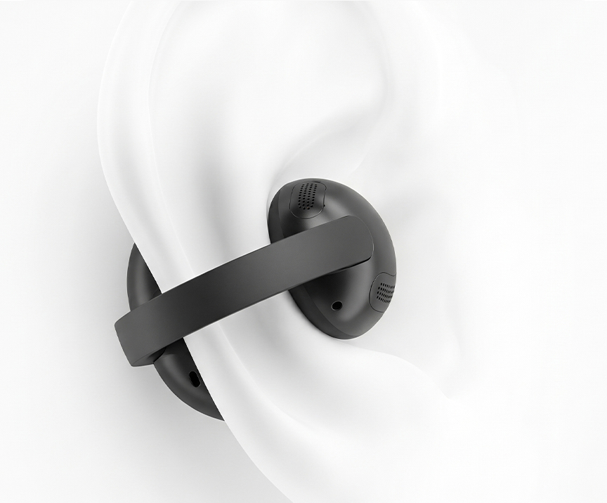TCL CrystalClip Headphone Clip-on Design