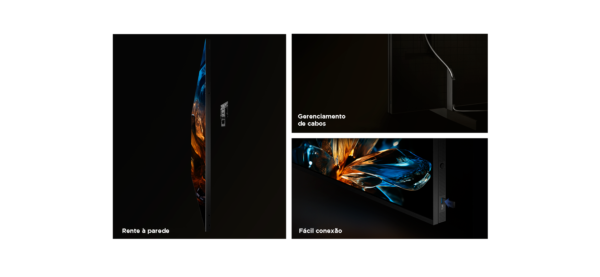 seamlessly wall-mounted