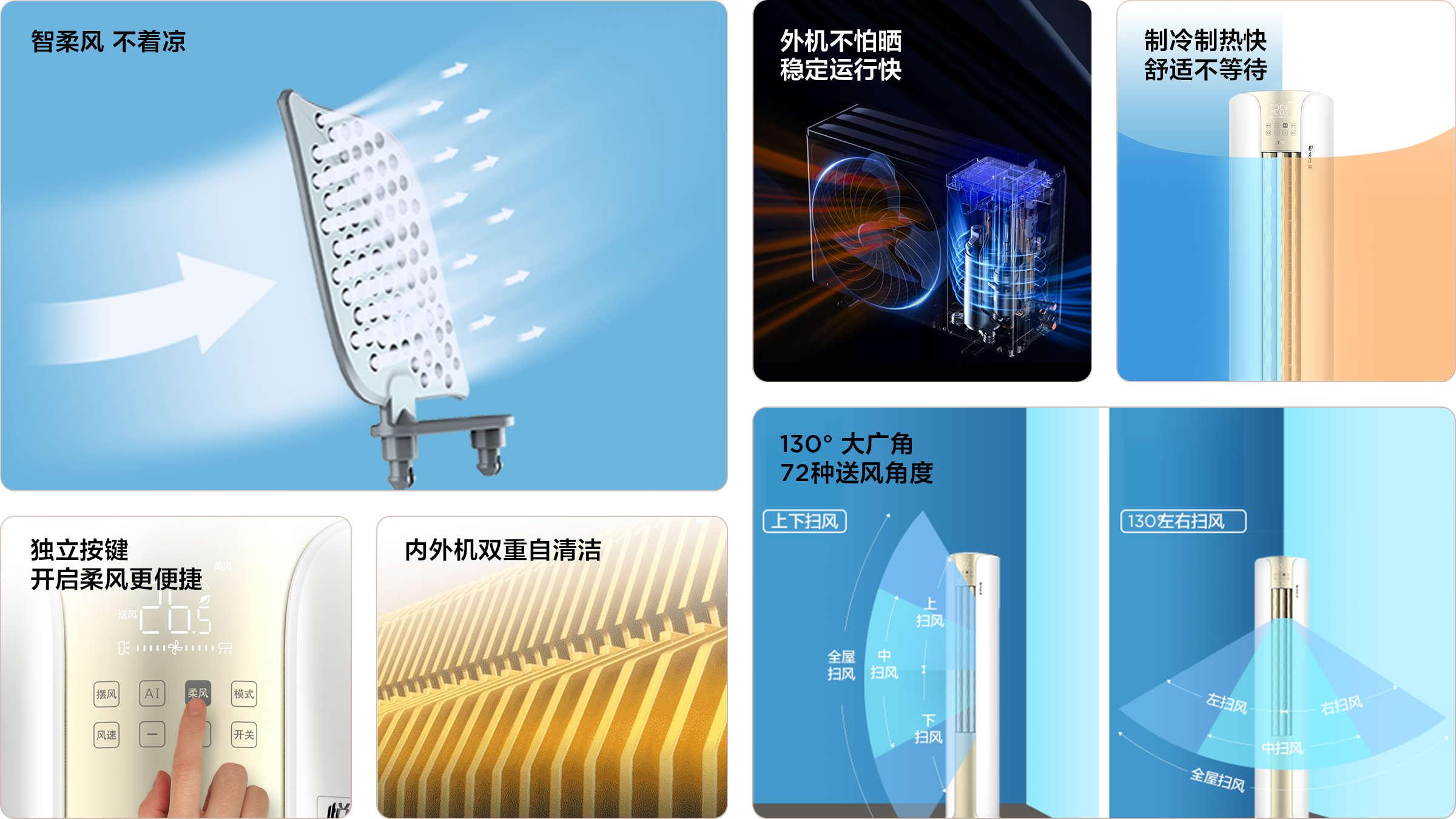 TCL2匹/3匹柔风空调柜机