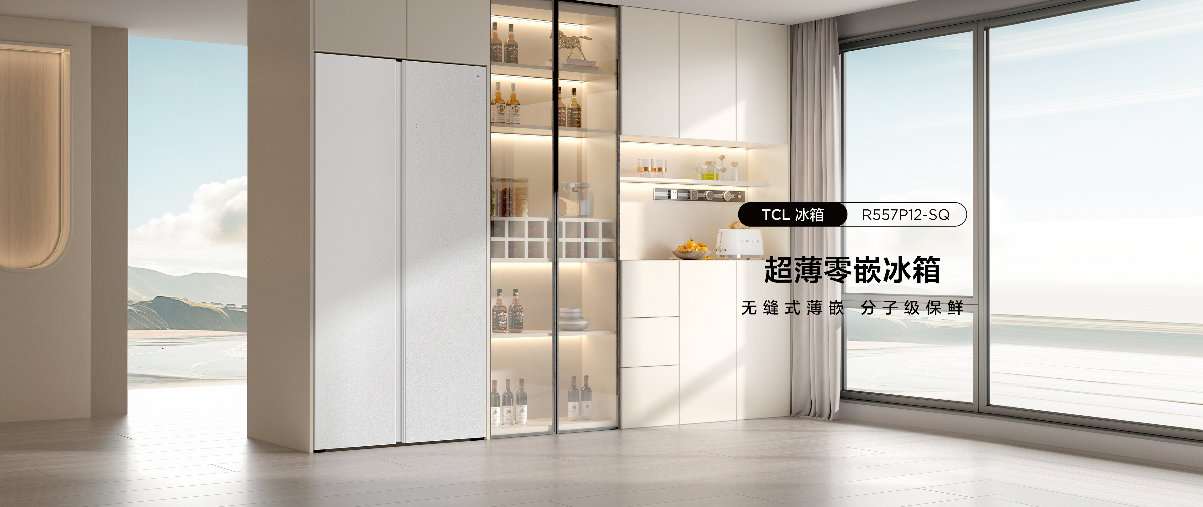 TCL双开门冰箱R557P12-SQ 557L嵌入式冰箱| TCL官网