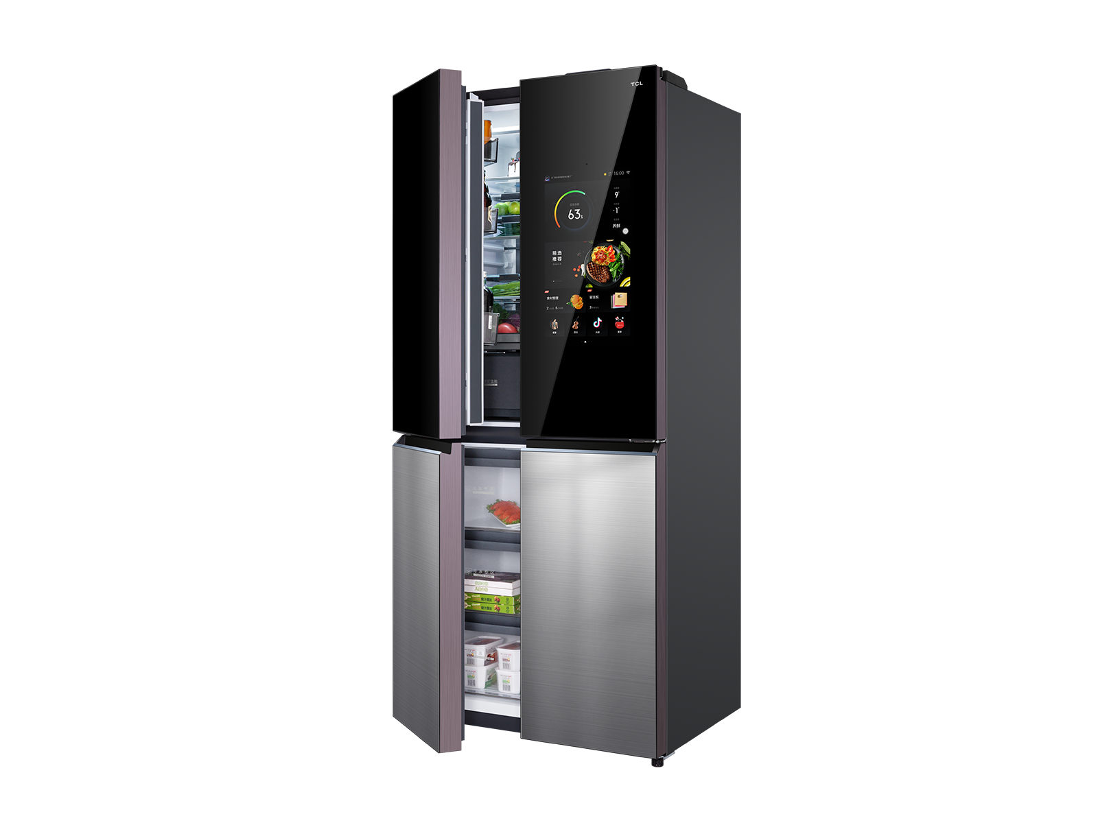 TCL十字四门冰箱-急冷智屏冰箱R510C12-UA | TCL官网