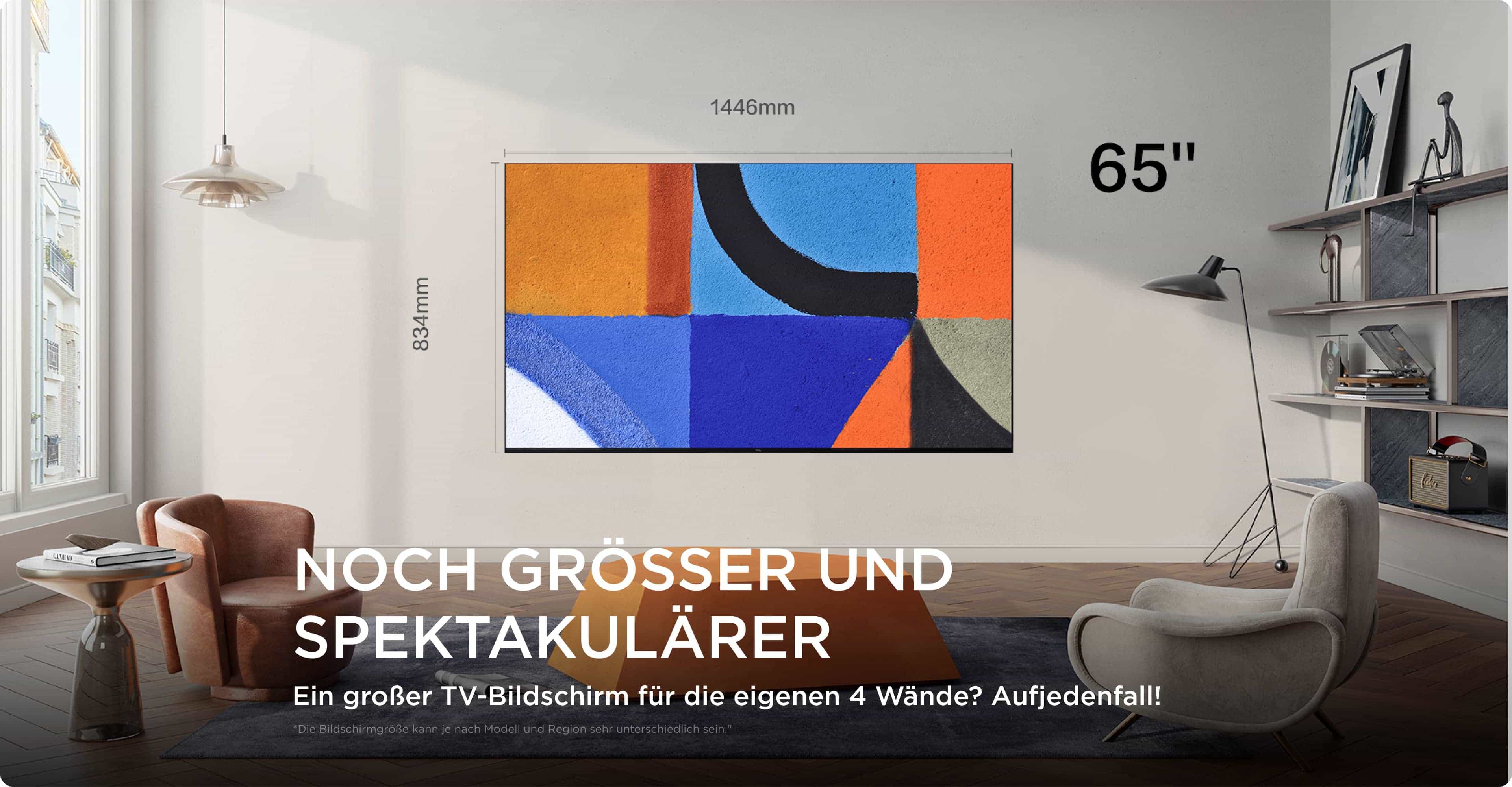 TCL Big TV Screen Size 