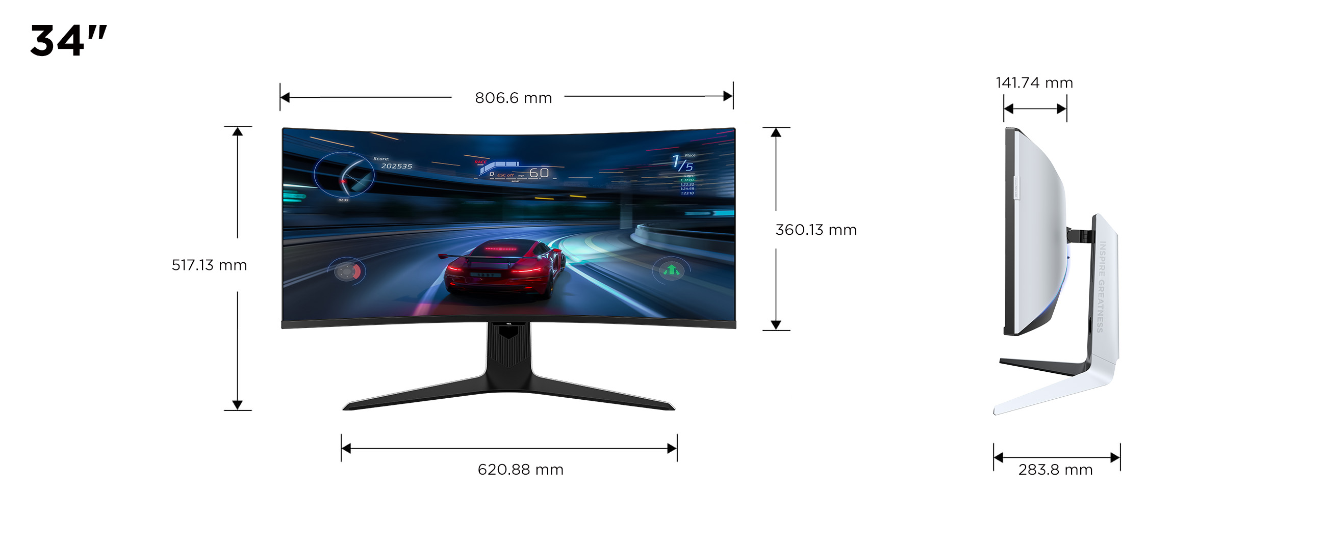 Profesjonalny monitor TCL 34R83Q HDR - TCL Polska