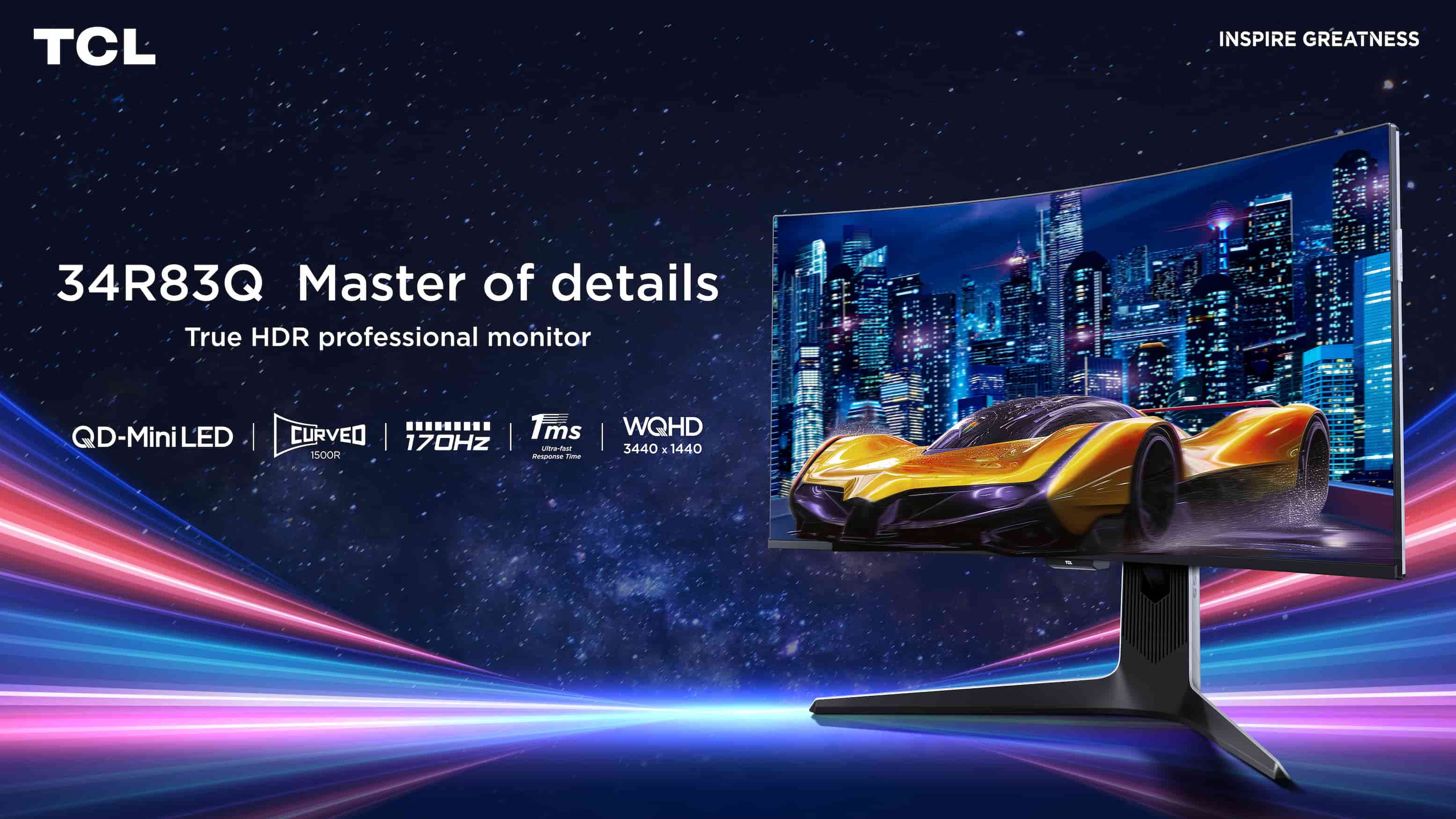 Profesjonalny monitor TCL 34R83Q HDR - TCL Polska