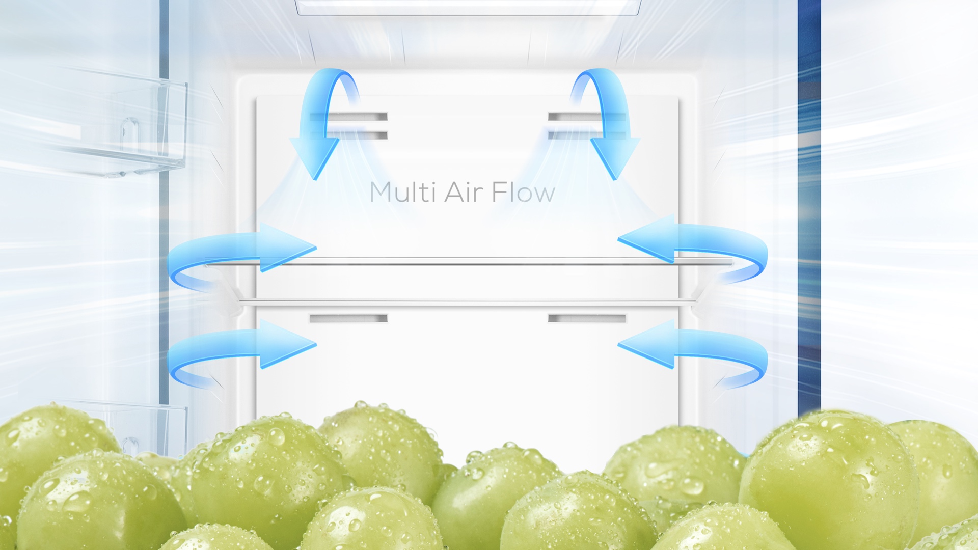 Multi-level homogenous cold air distribution for optimal food preservation