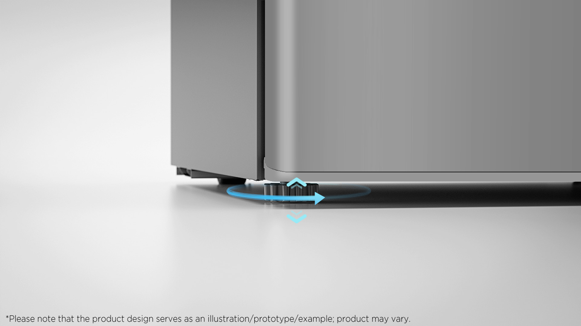 TCL refrigerator with adjustable feet