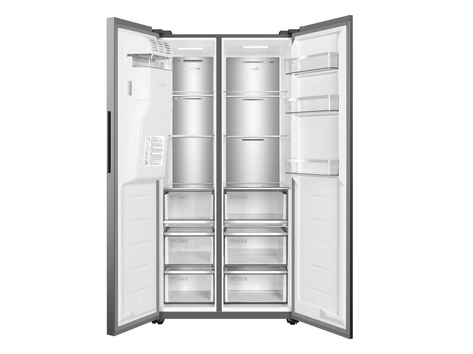 Side by Side RC591SXE0 Refrigerators - TCL Europe