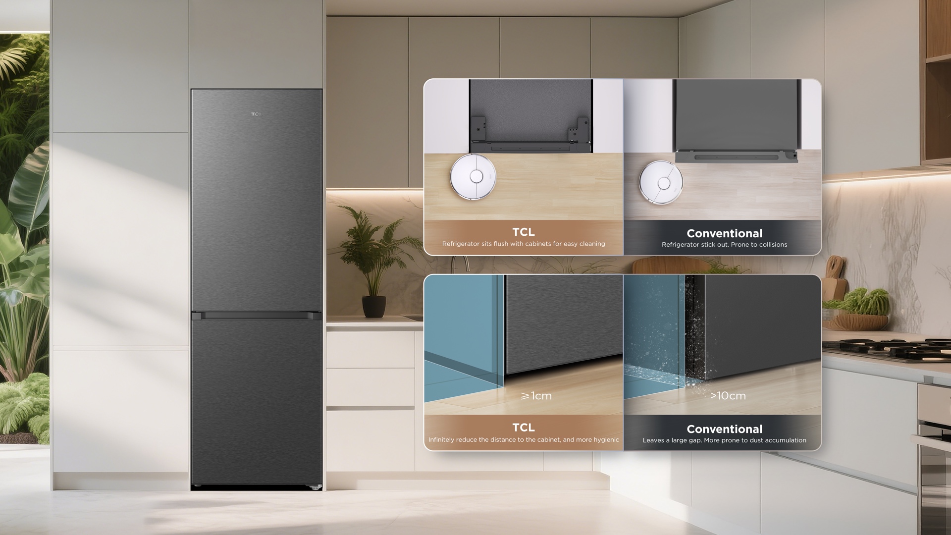 乐竟体育  refrigerator adapts to any kitchen decoration