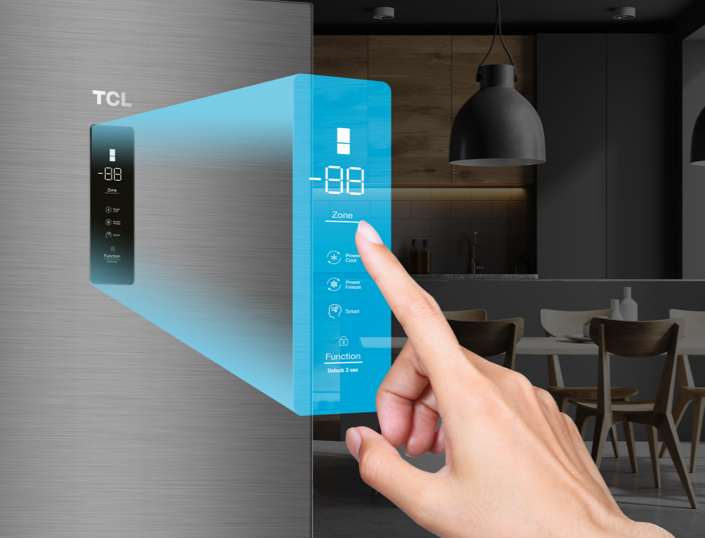 TCL Refrigerator rp318bse0 Touch screen with Digital Display