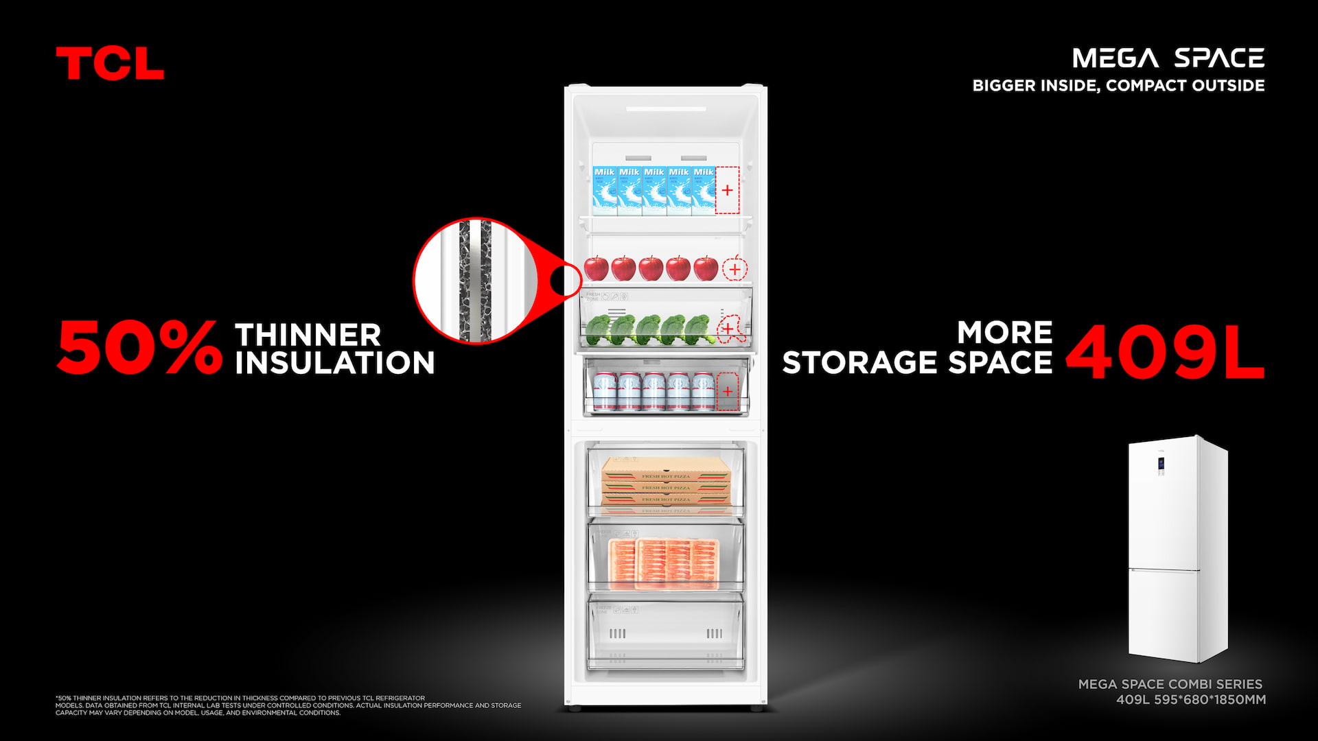 Preserve more freshness with TCL's innovative fridge