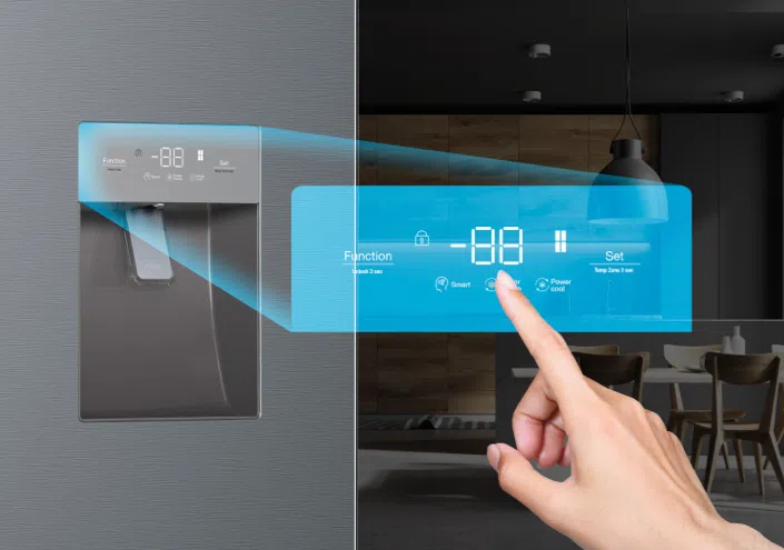 Touch screen with digital display