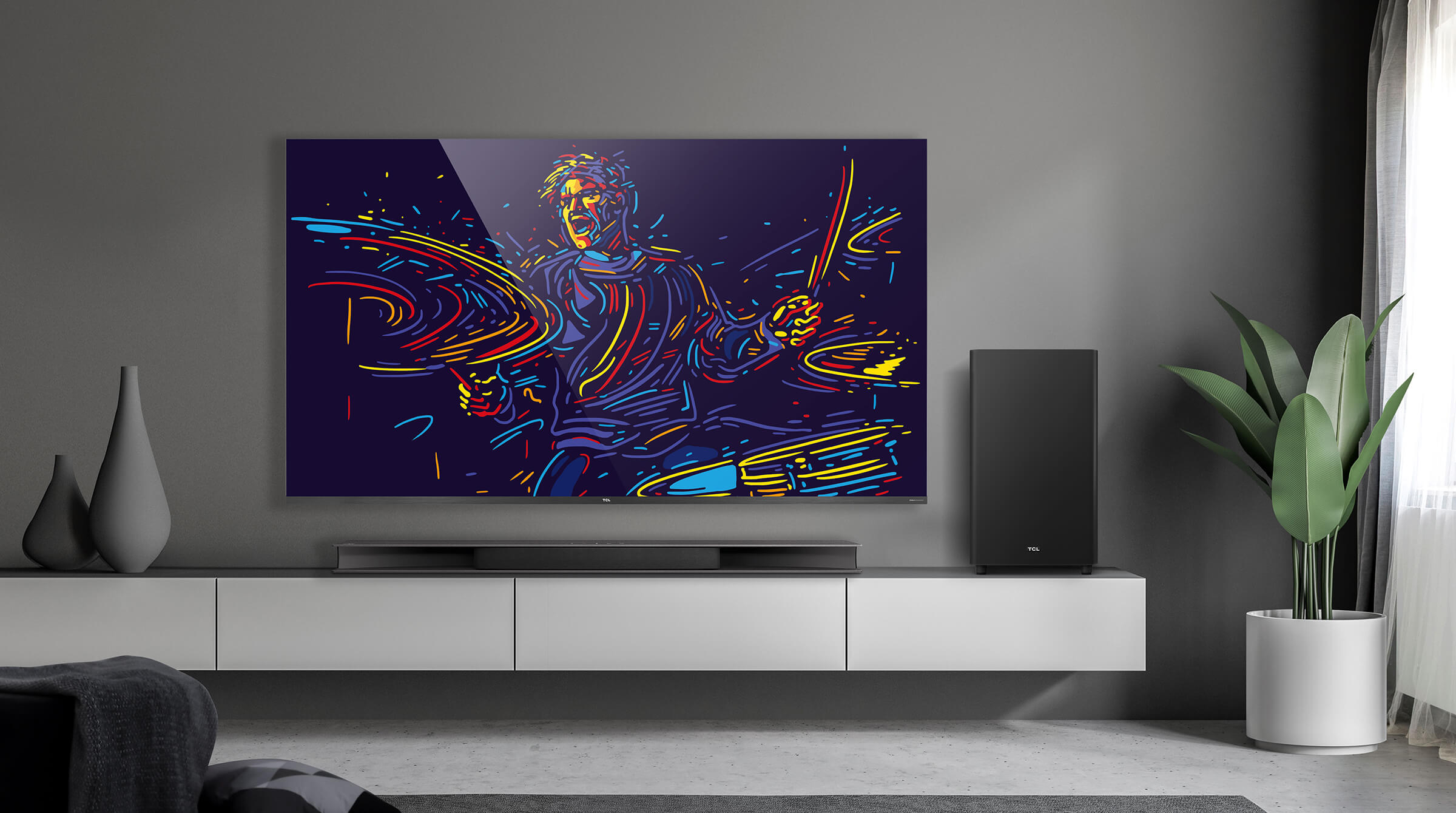 TCL soundbar TS9030 at home