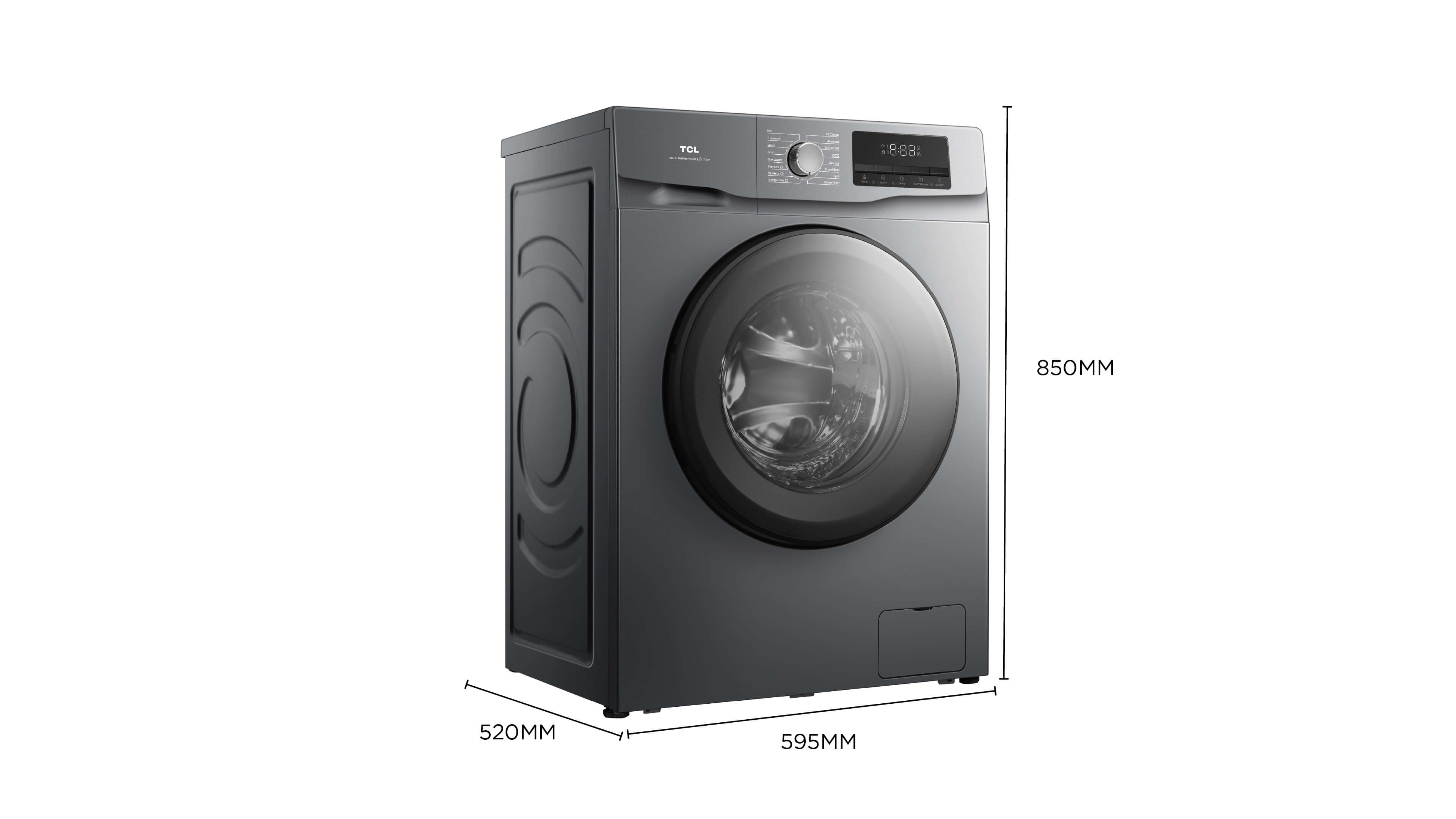 TCL front-loading washing machine‘s dimension