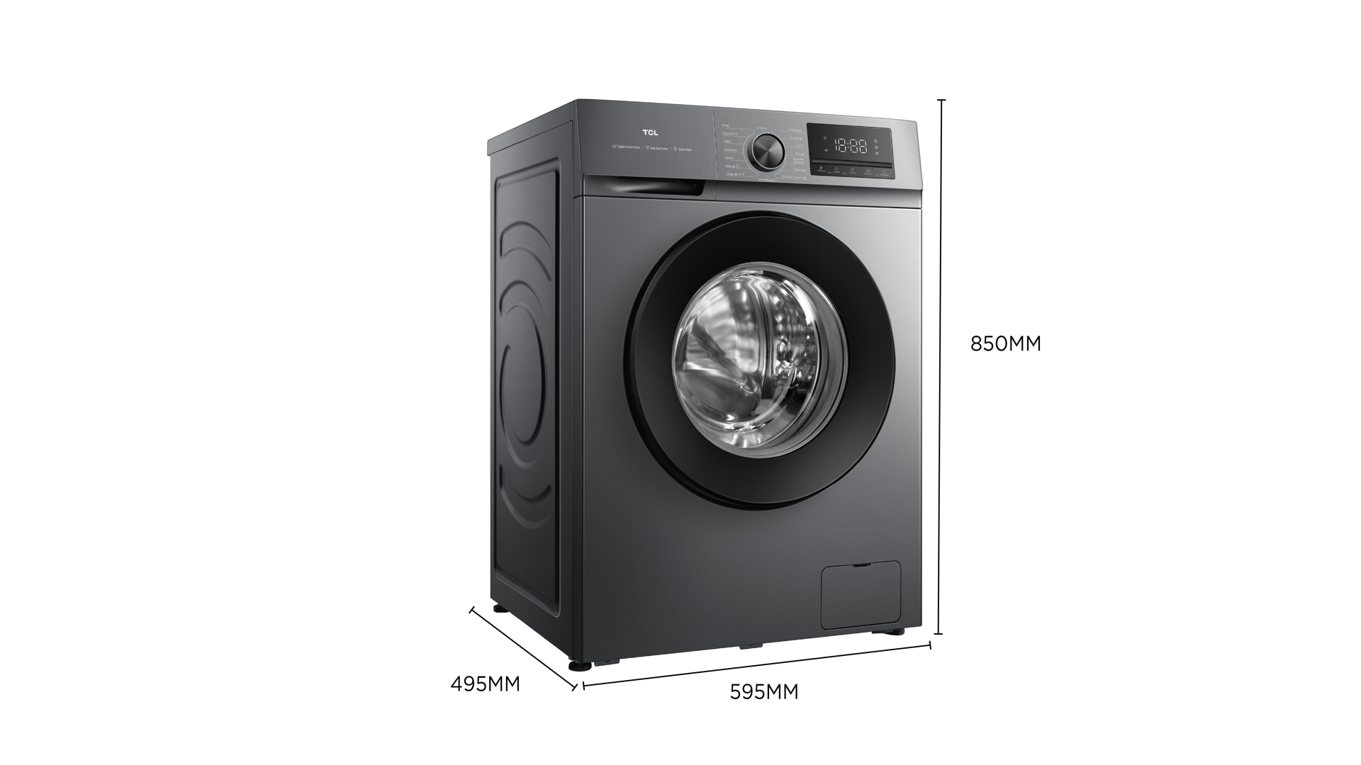 TCL front-loading washing machine‘s dimension