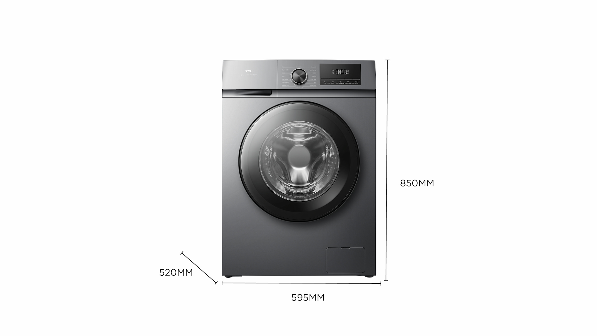 TCL front-loading washing machine‘s dimension