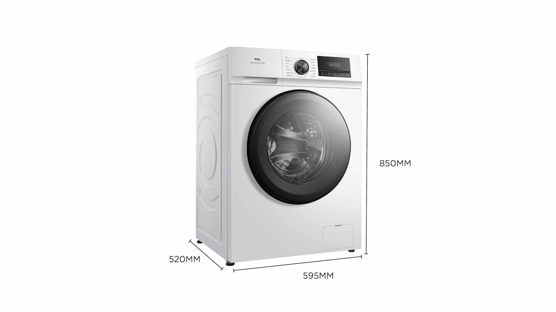 TCL front-loading washing machine‘s dimension