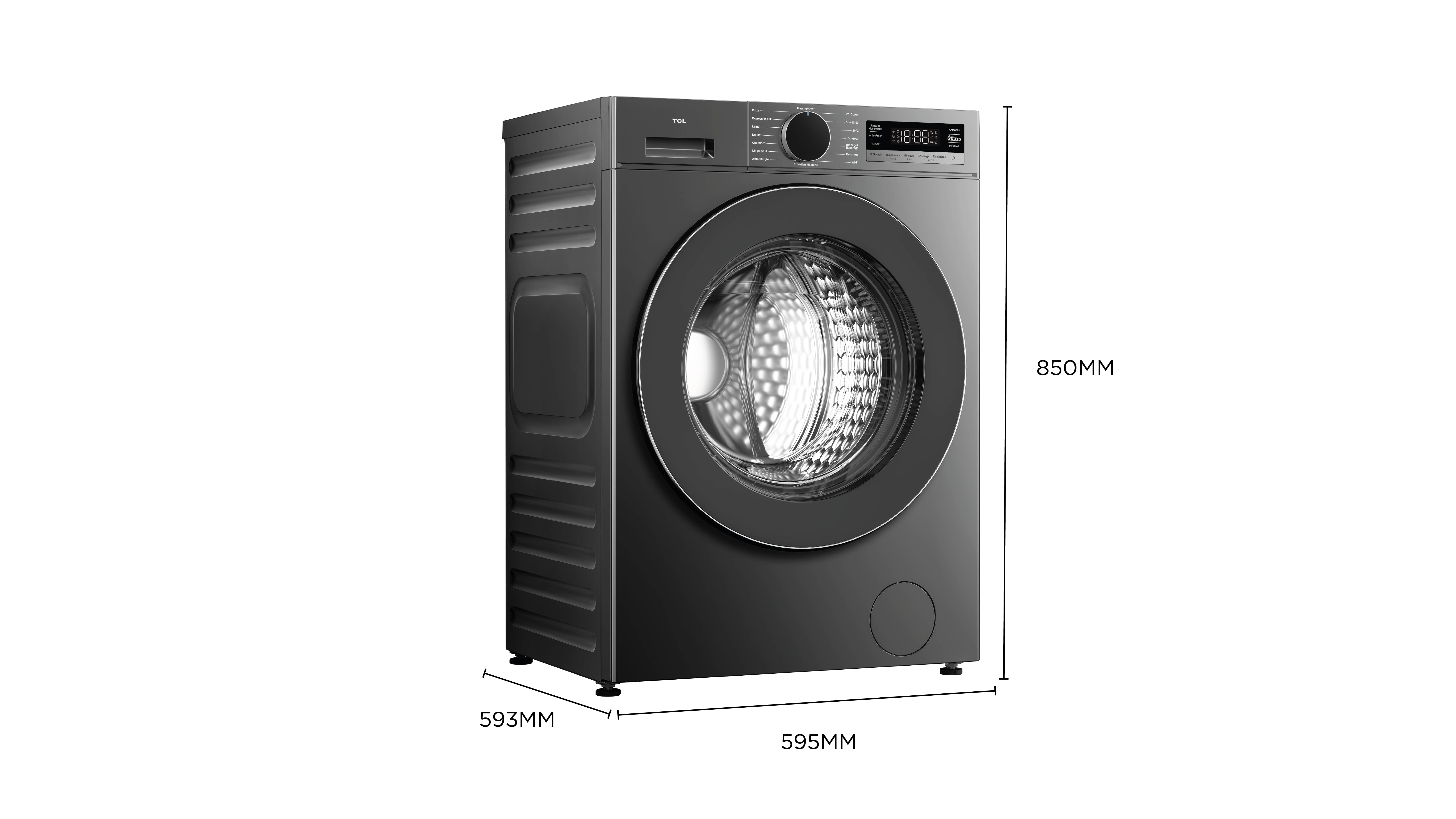 TCL front-loading washing machine‘s dimension