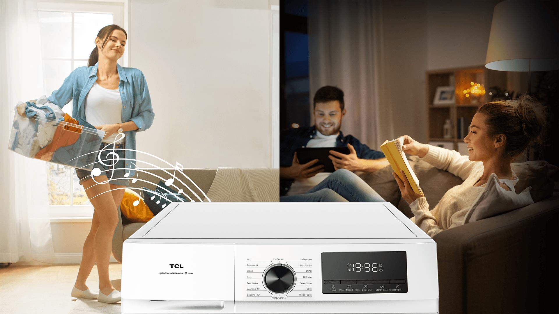 TCL washing machine has silent button, quiet washing