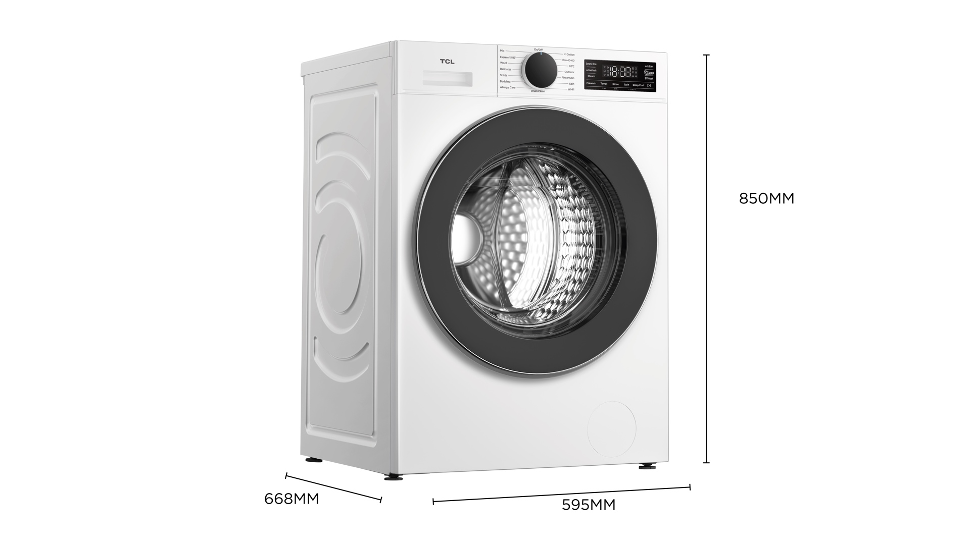 TCL front-loading washing machine‘s dimension