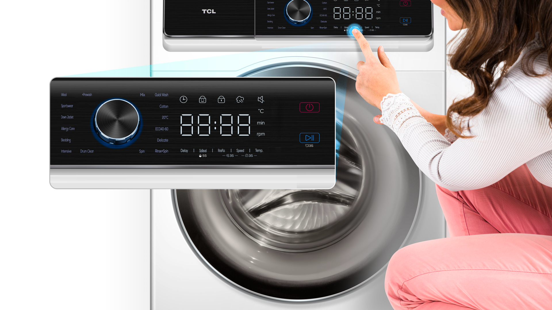 TCL Washing Machine fp1024wc0 Touch Control Display