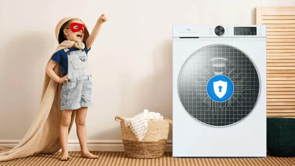 Πλυντήριο Ρούχων TCL FP0944WA0GR, 9kg, με Τεχνολογία Ατμού, 1400 Στροφών 14 <p style="color:#000000";><h2 style=="font-size: value;">Λειτουργία κλειδώματος, για να είστε σίγουροι για την ασφάλεια των παιδιών σας.</h2></p>