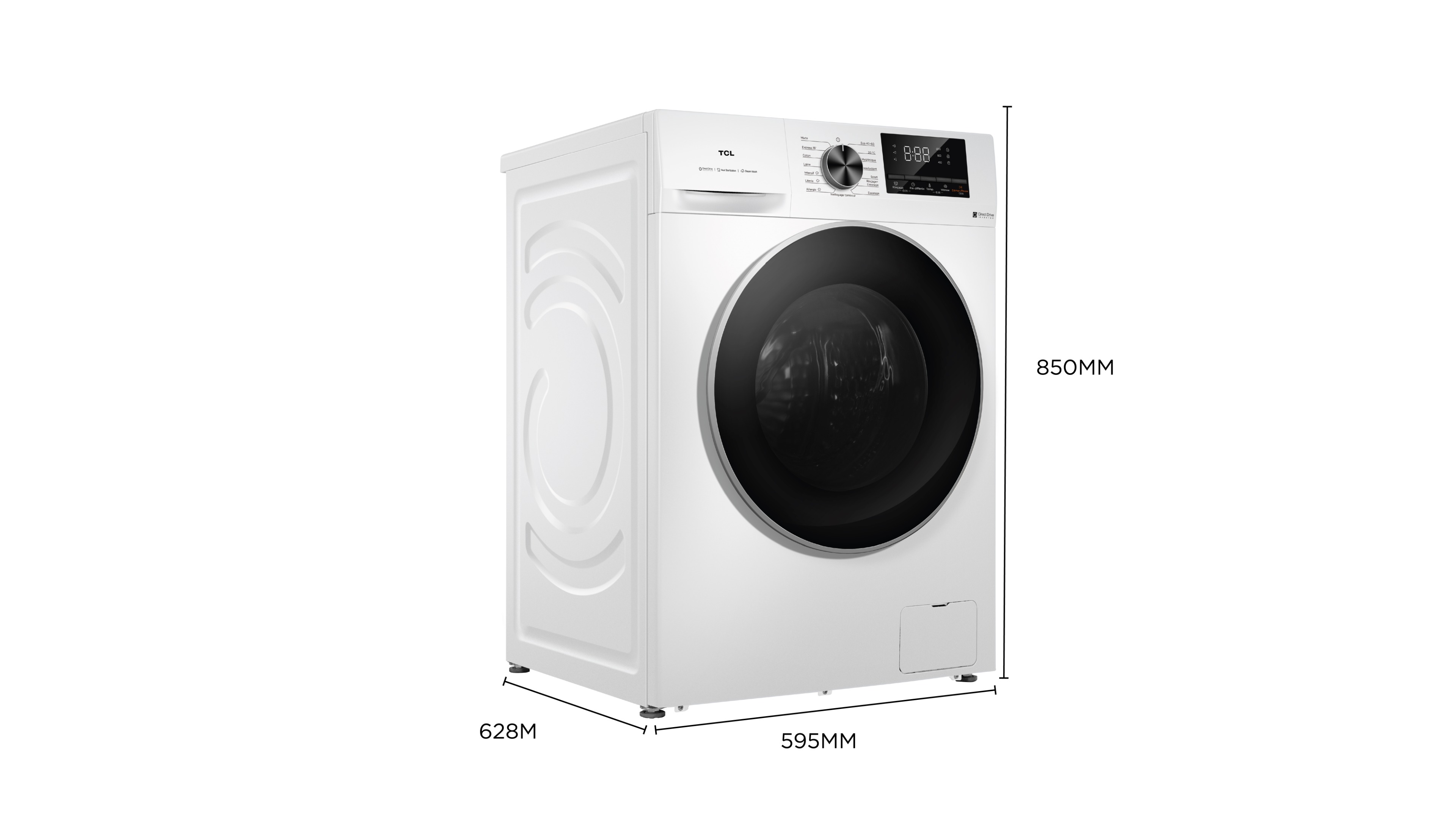TCL front-loading washing machine‘s dimension
