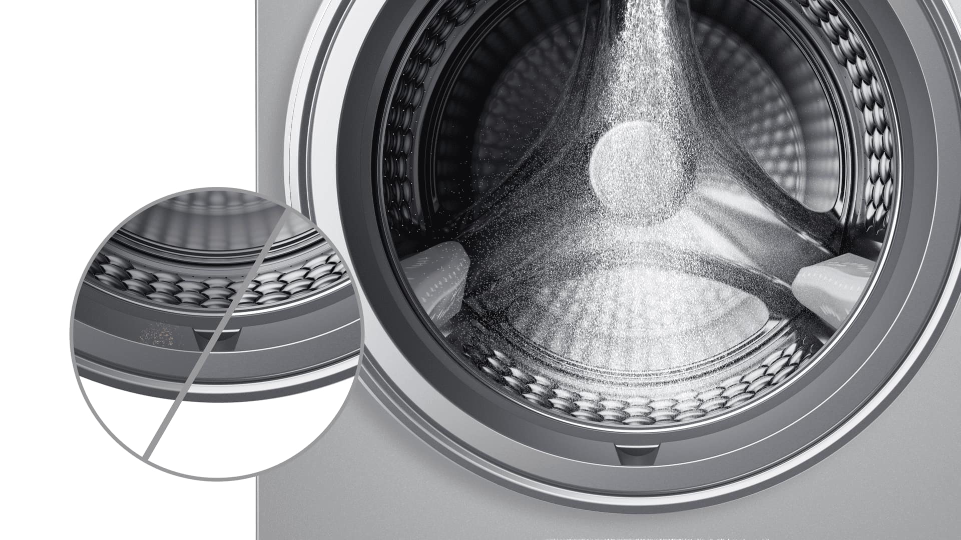 TCL washing machine has spray clean