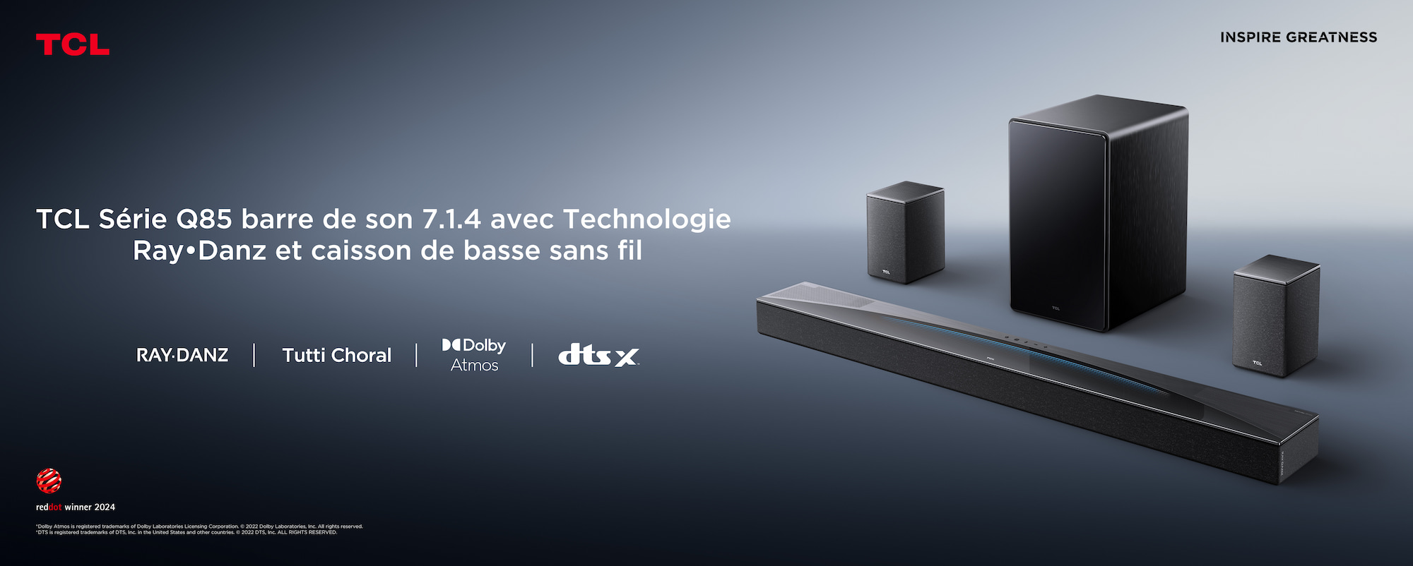 TCL Série Q85 barre de son 7.1.4 