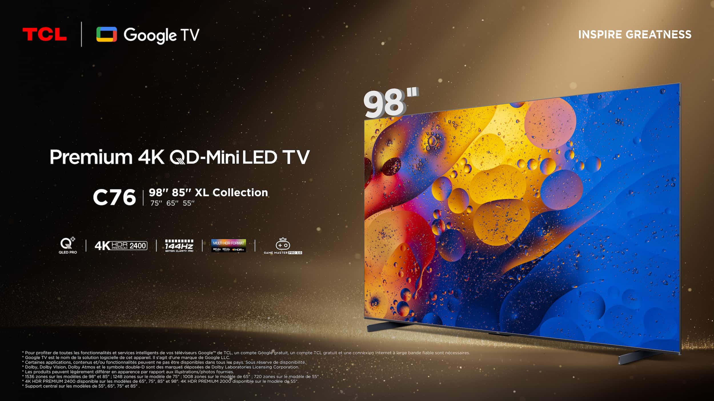 Телевізор TCL C765 Premium QD-Mini LED 4K