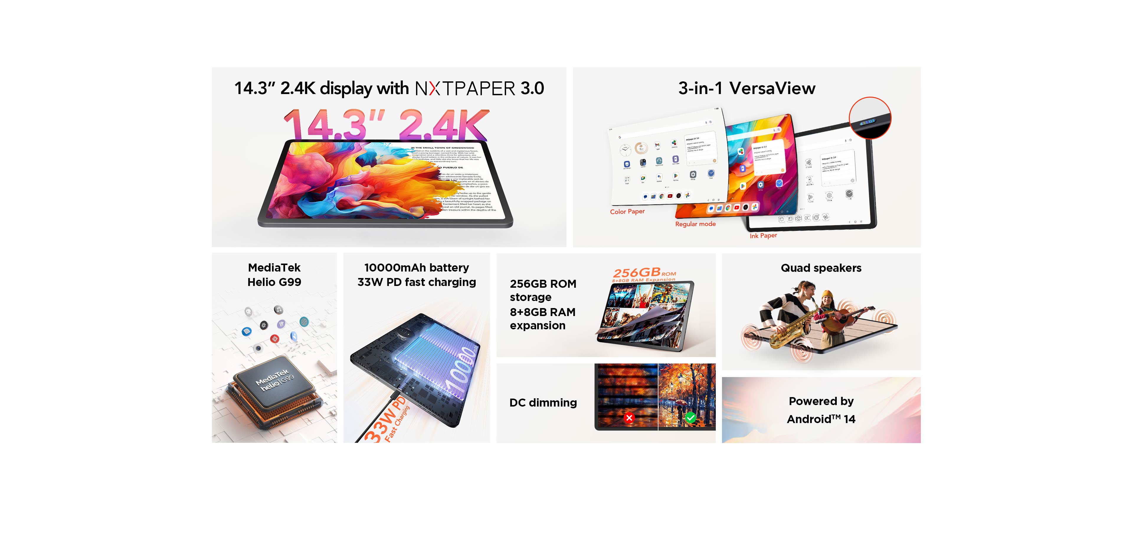 TCL NXTPAPER 14 | Full-color Electronic Paper Display Tablet | TCL ...