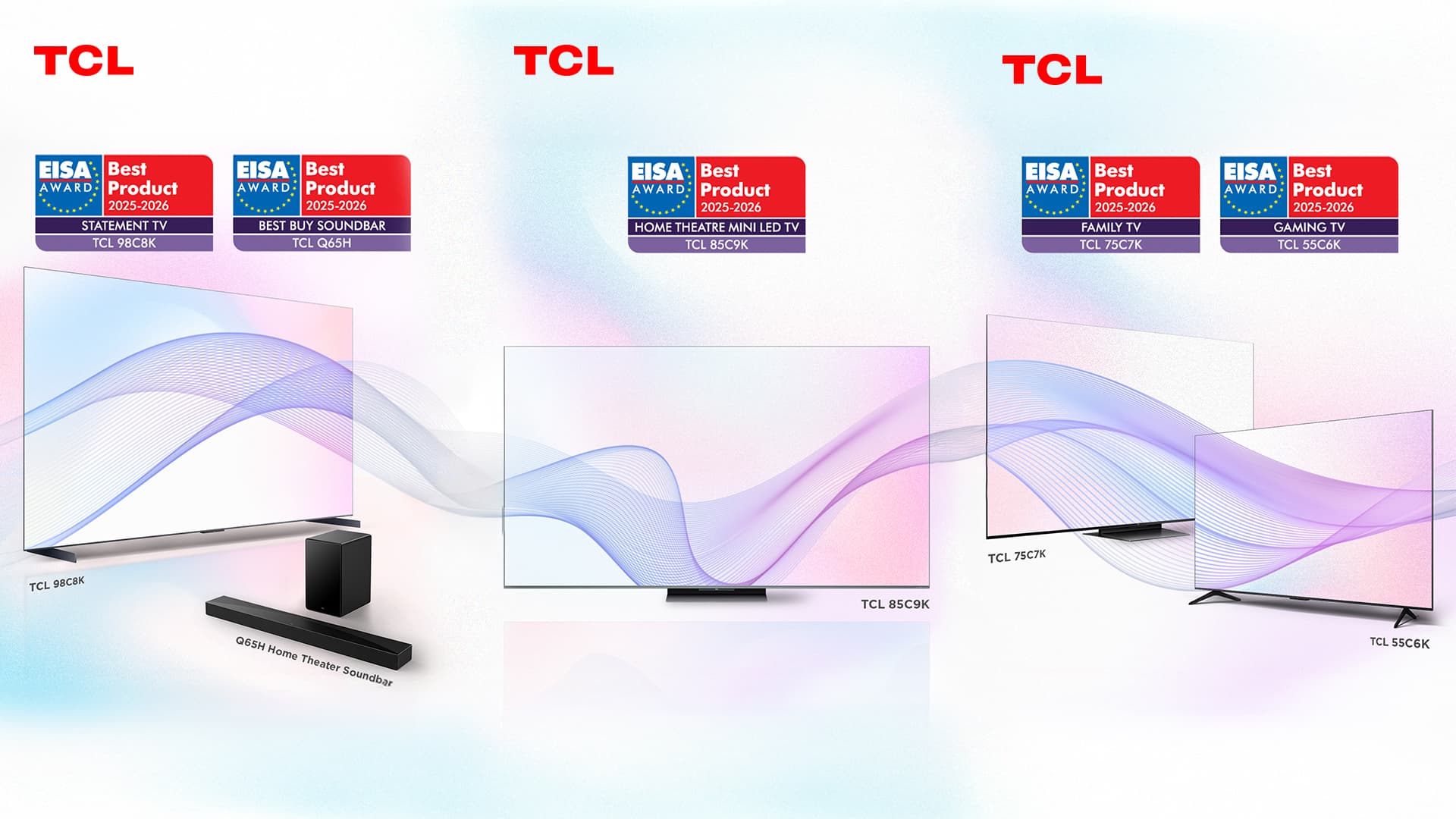 TCL Dominates with Five EISA Awards,  Redefining Excellence in Large-Screen & QD-Mini LED Tech