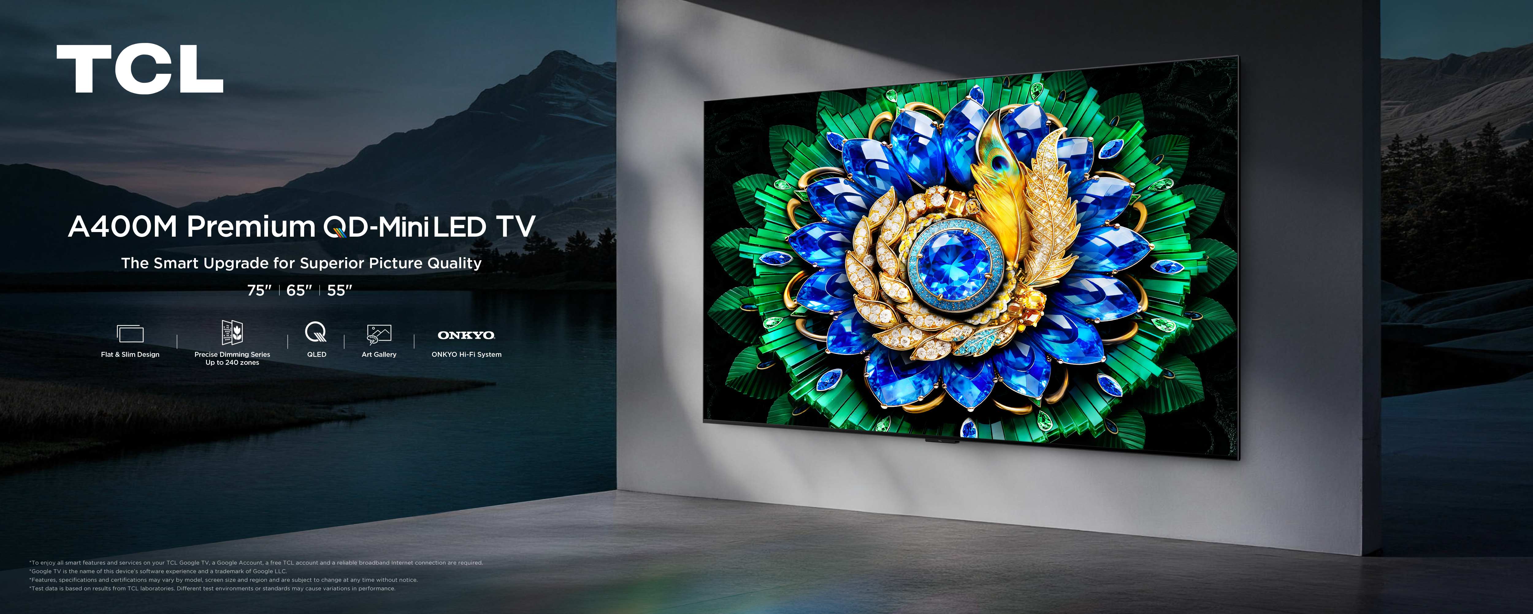 乐竟体育 A400M Premium QD-MiniLED TV Key Visual