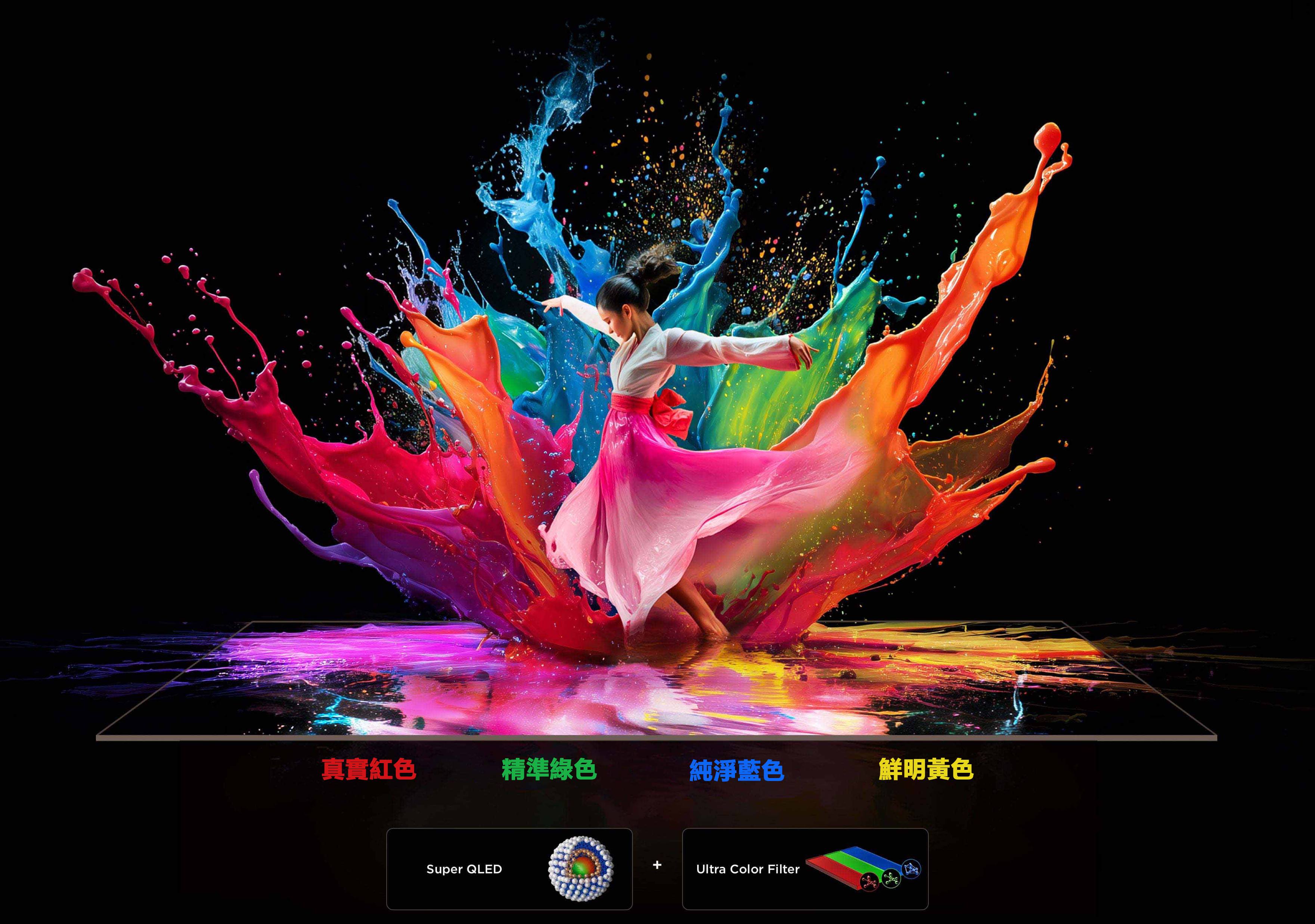 乐竟体育 C8L SQD-Mini LED TV Up to 100% BT.2020 All Scenes Wide Color Gamut