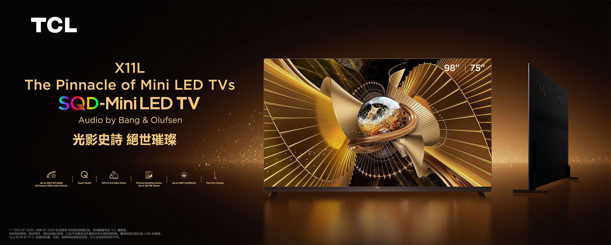 TCL X11L Premium SQD-MiniLED TV's Key Banner