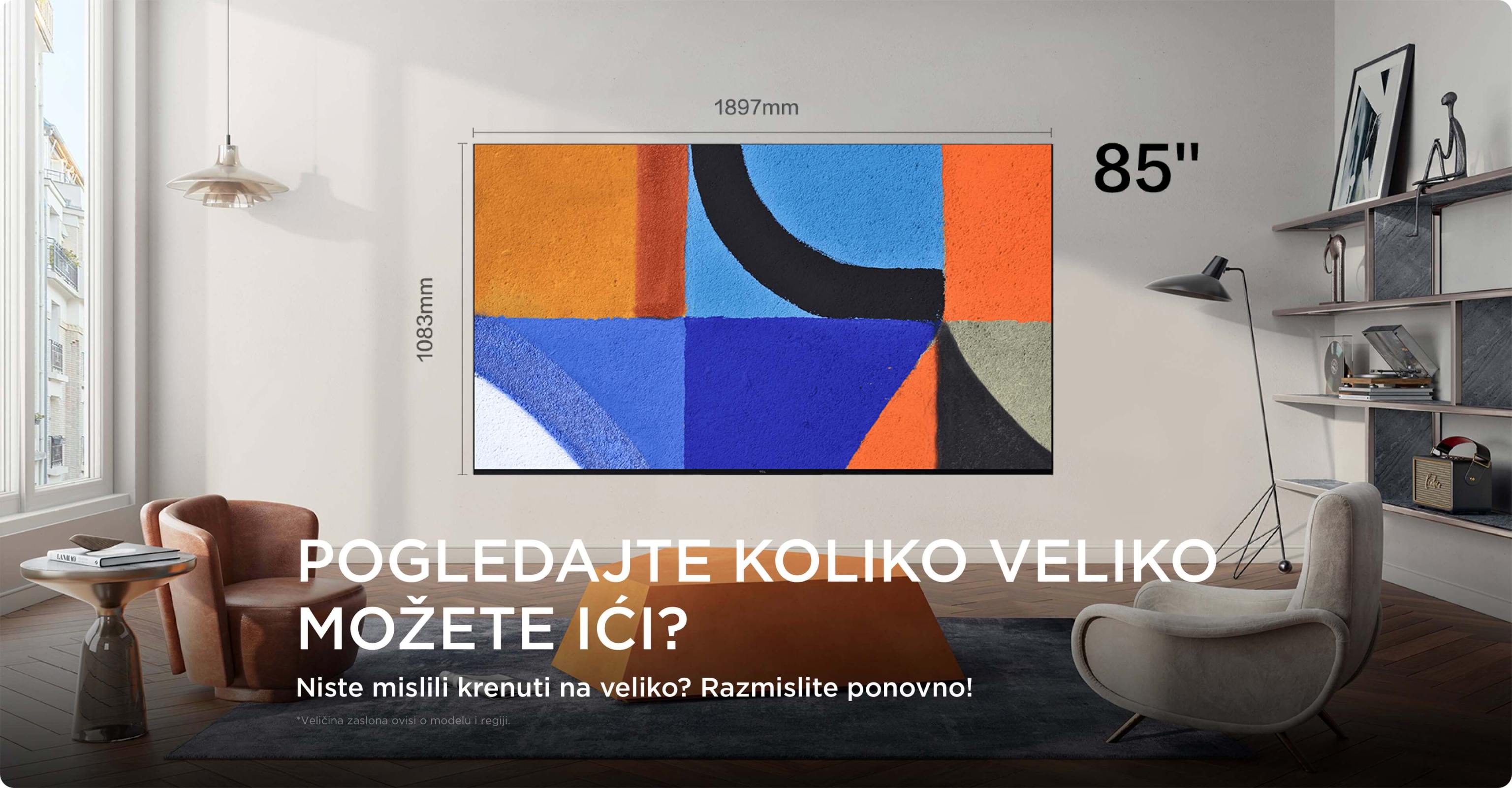 TCL Big TV Screen Size 