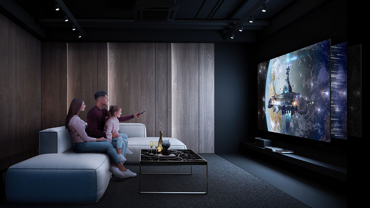 Wie Sie ihr Wohnzimmer in ein Heimkino und Theater verwandeln – eine ...