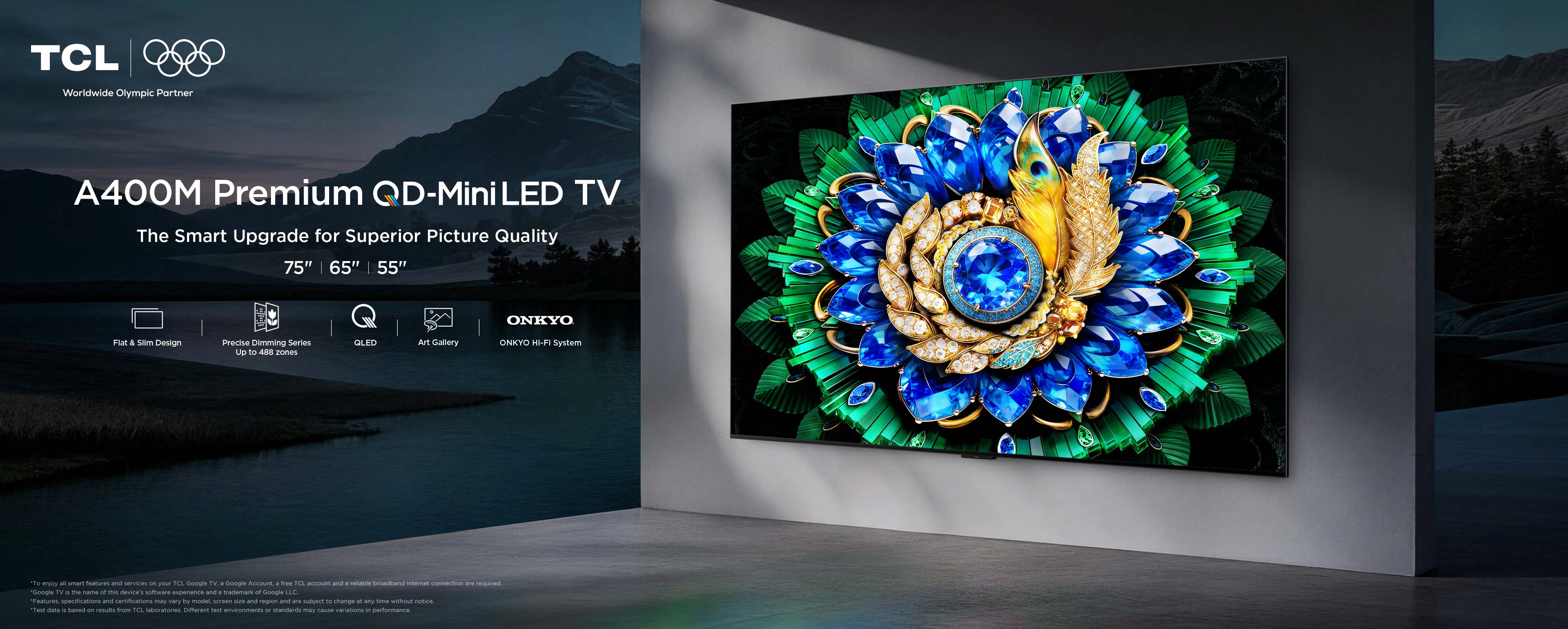 乐竟体育 A400M 4K Premium QD-Mini LED TV