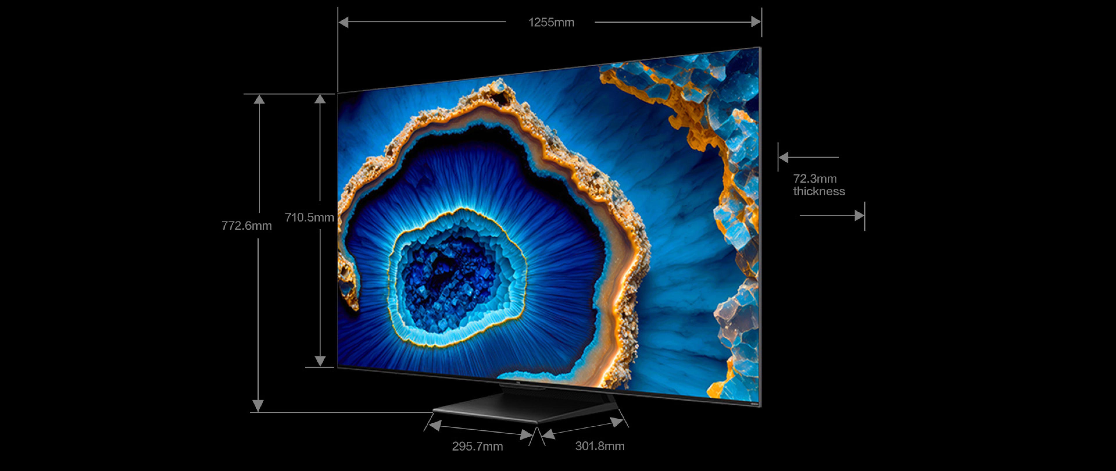 TCL C755 QD-Mini LED 4K TV 55''size