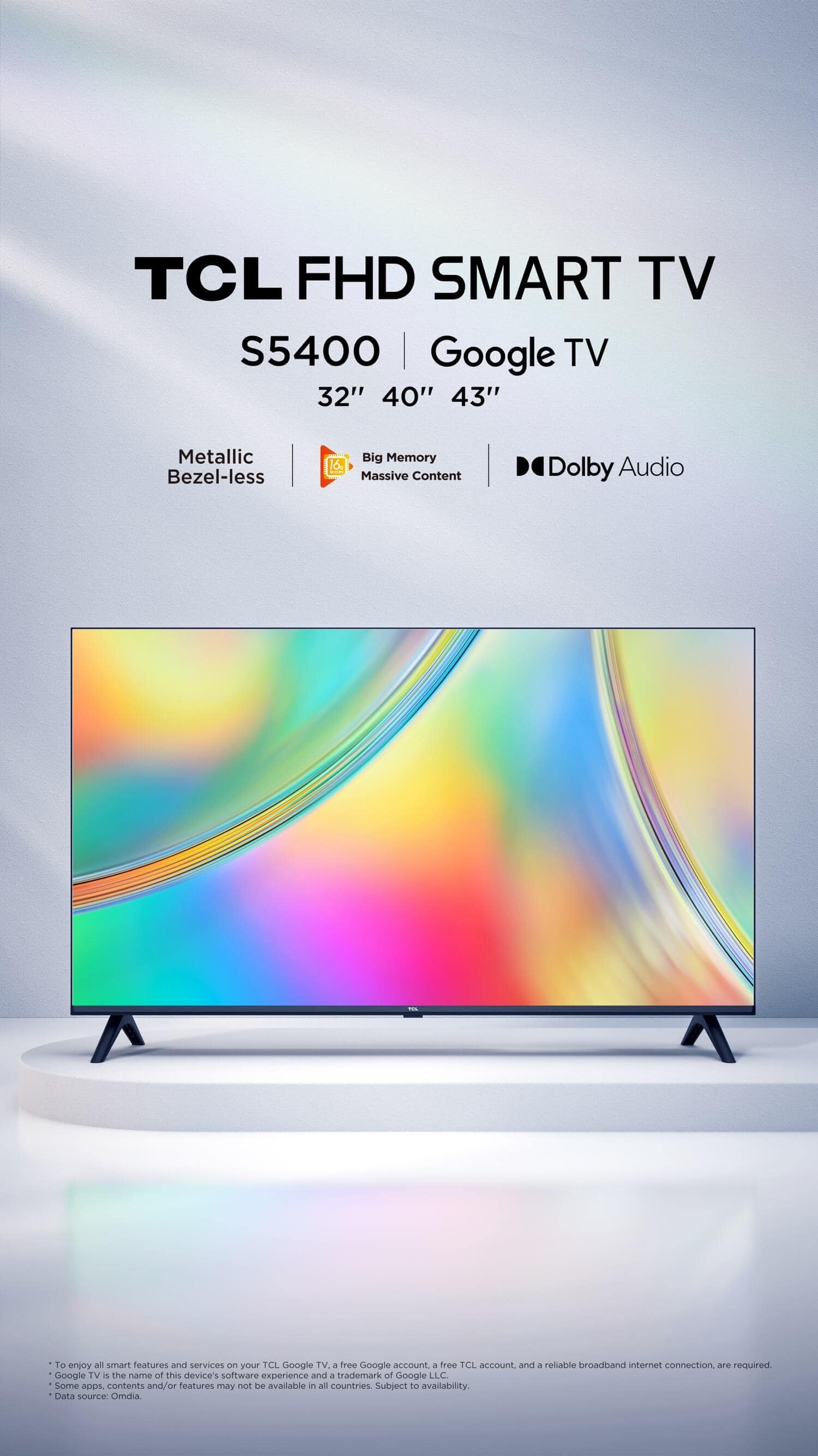 TCL S5400 2Kスマートテレビ 3255400 TCL S5400 FHD Smart TV