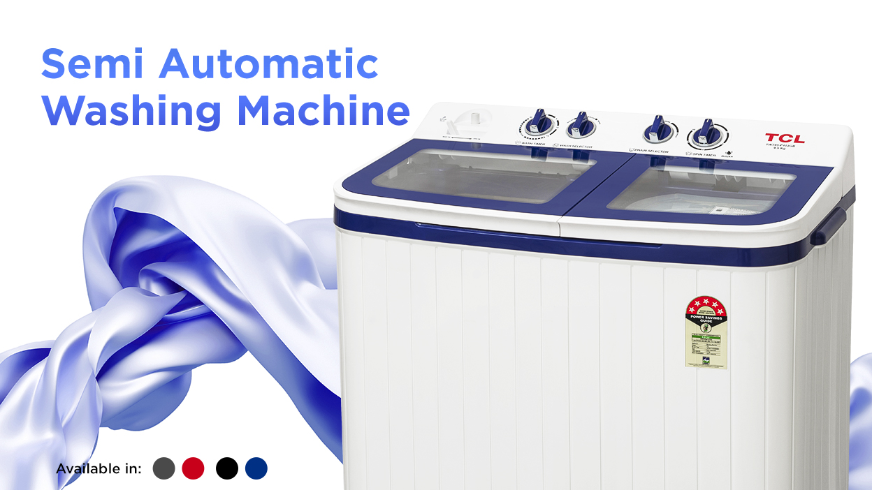 TCL 9.5 KG Semi Automatic Washing Machine TCL India