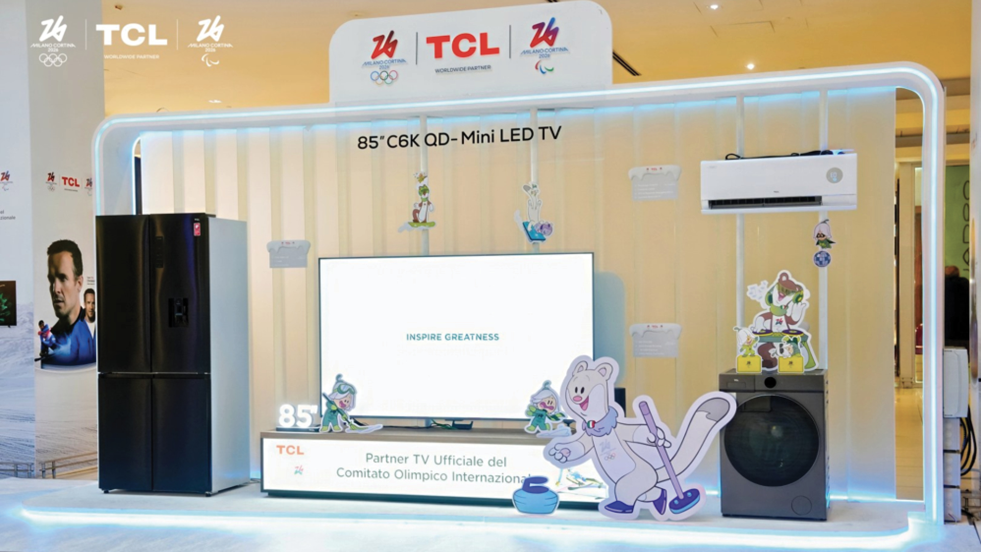 TCL inaugura road to milano cortina 2026 il tcl mall tour in occasione delle olimpiadi invernali
