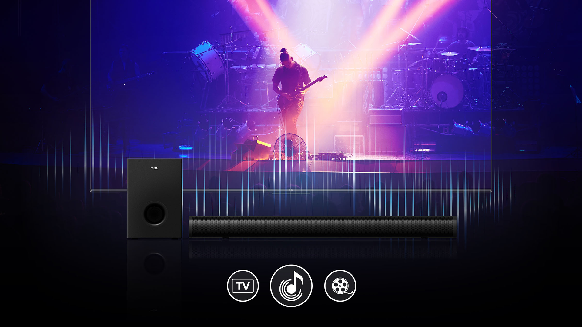 TCLサウンドバー-ワイヤレスサブウーファー付き-S522Wシリーズ