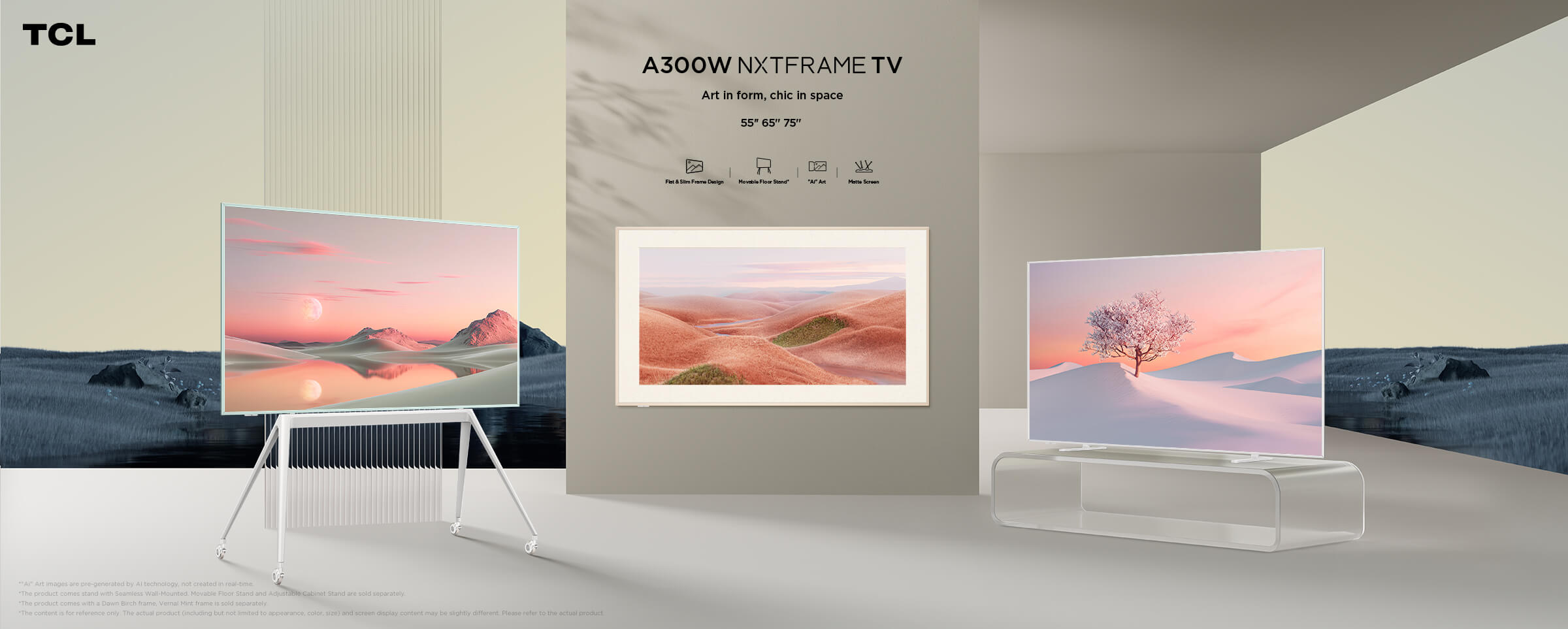 TCL A300W NXTFRAME TV-AI Art TV | TCL Japan