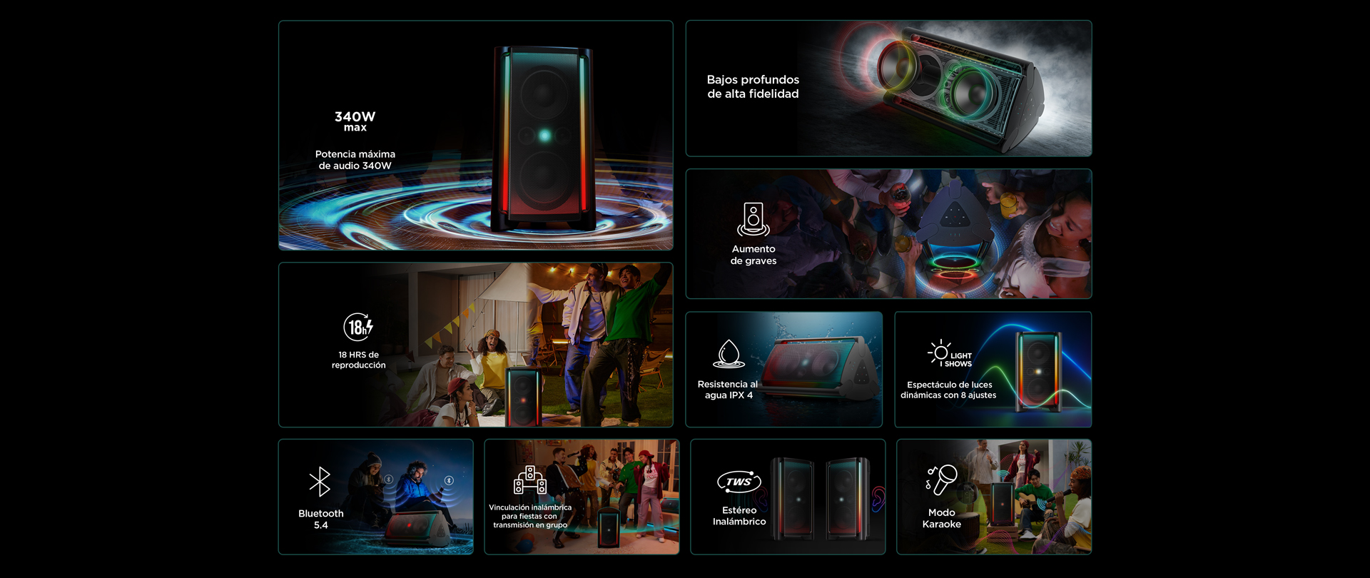 TCL TP300K Powerful Sound Party Speaker Key features